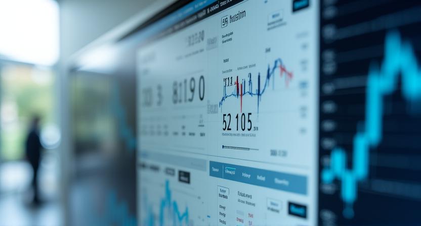 Interfaz de panel de análisis de datos optimizado con IA empresarial